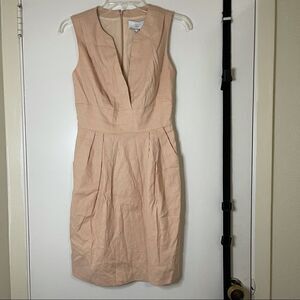 Sold🎉NEW! Adam Lippes Peach Pink VNeck sleeveless dress